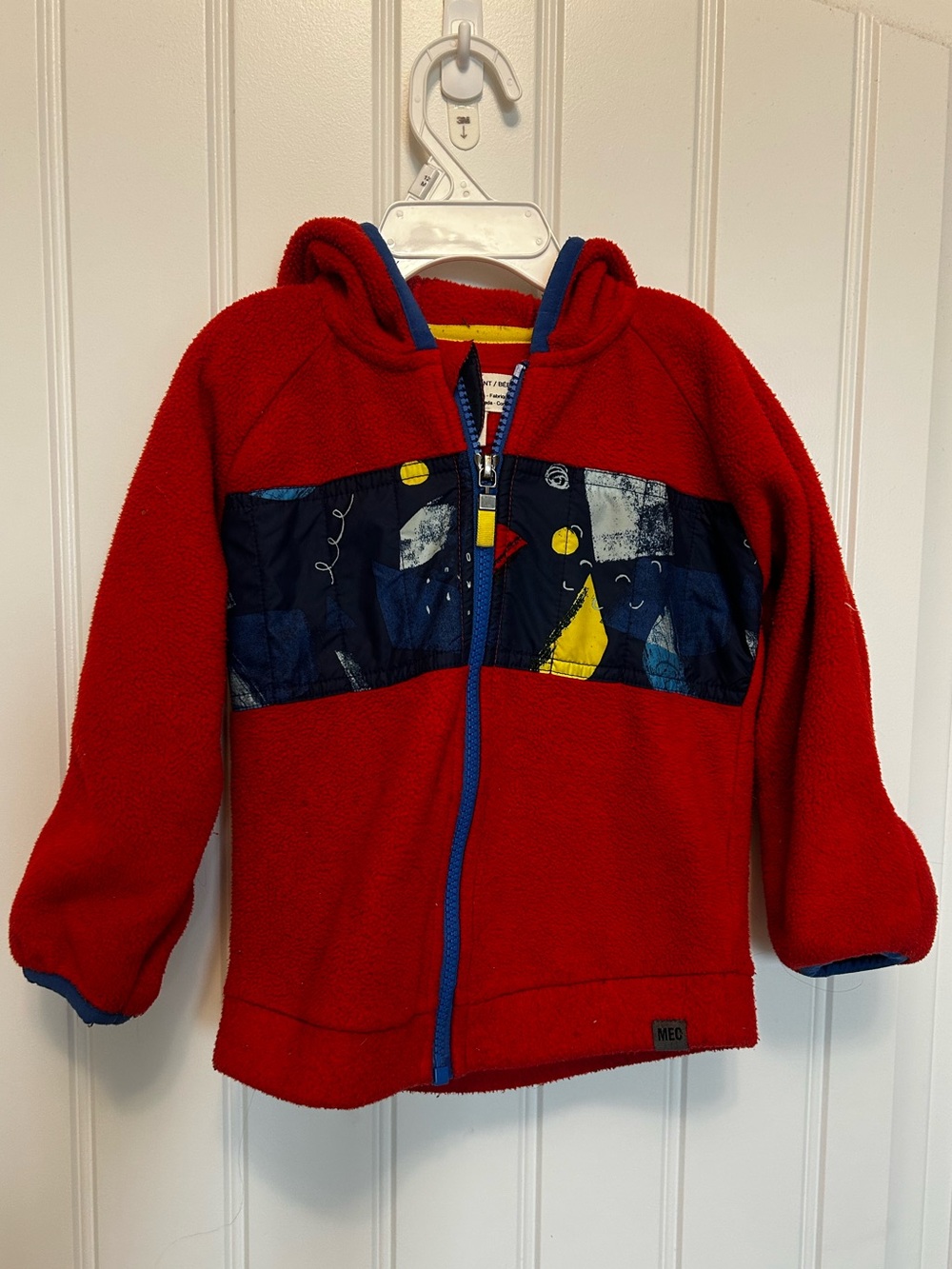 MEC Toddler Fleece Zip Up Jacket With Fold Over Hands